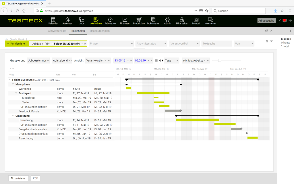 Teambox im Agentursoftware Guide