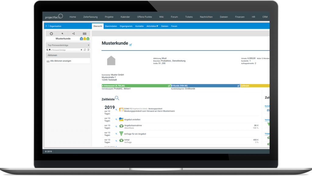 Digitale Kundenakte in projectfacts