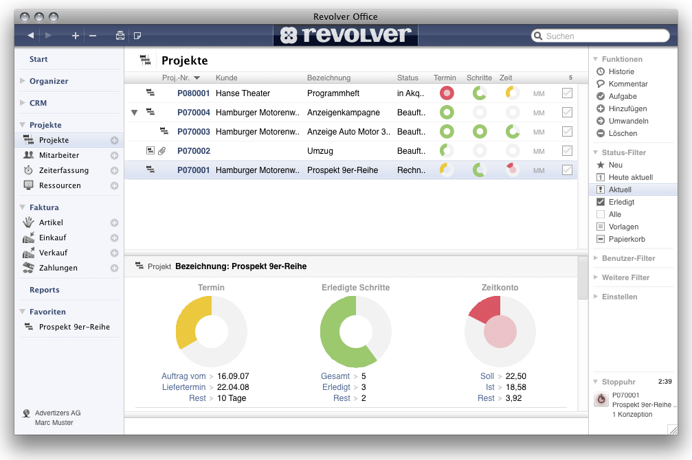 Revolver im Agentursoftware Guide