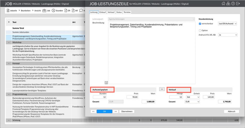 Jobleistung easyJOB im Agentursoftware-Guide