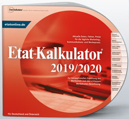 Fachliteratur im Agentursoftware Guide: creativ collection Verlag GmbH Etat Kalkulator