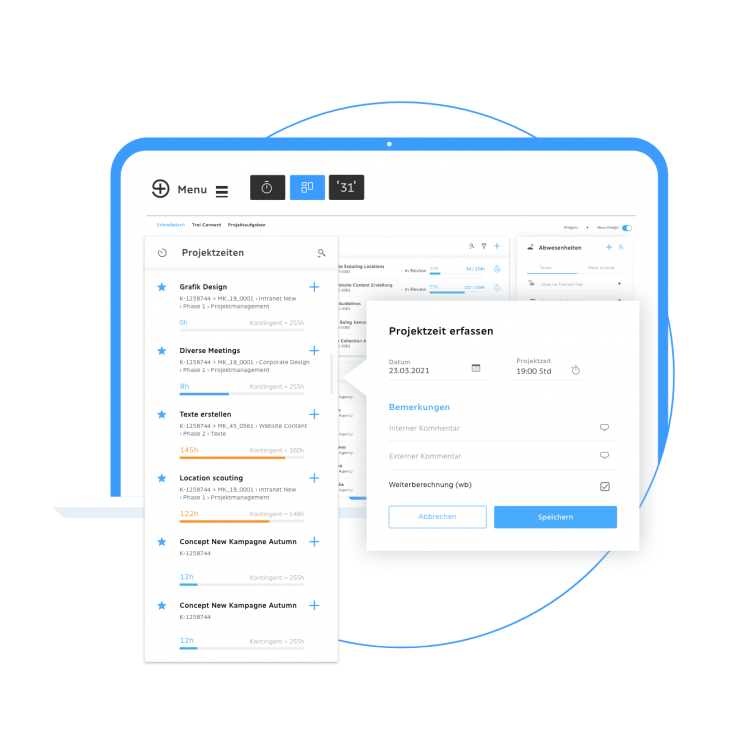 Projektzeiterfassung-Troi-im-Agentursoftware-Guide