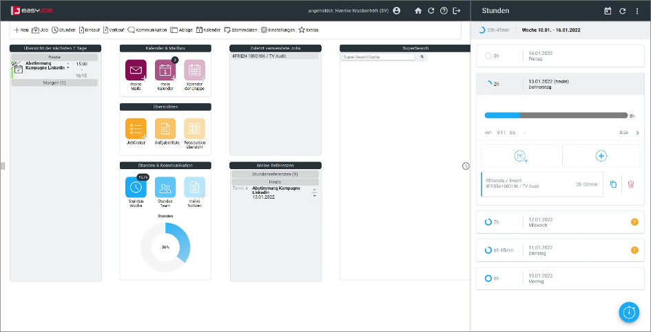 Roadmap Agentursoftware easyJOB 2022