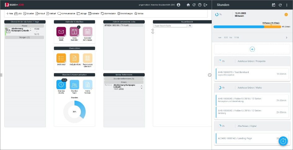 Roadmap Agentursoftware easyJOB 2022