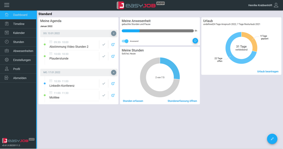 Roadmap Agentursoftware easyJOB 2022