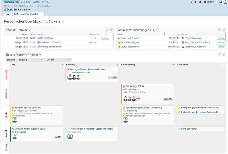 Projektron im Agentursoftware-Guide News Kanban