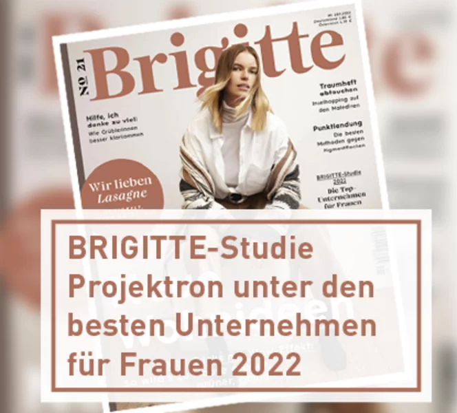 projektron im Agentursoftware-Guide Auszeichnung Brigitte-Studie 2022