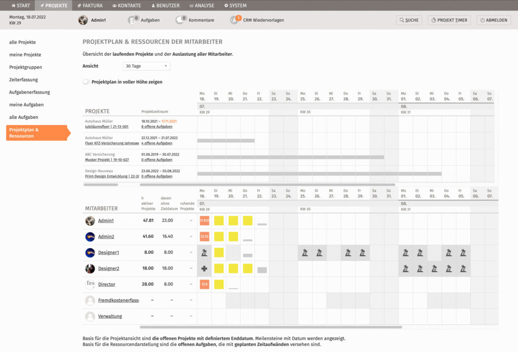 Screenshot Agentursoftware Pro Sonata 2022 im Agentursoftzware-Guide