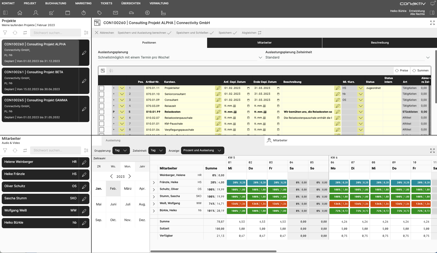 Agentursoftware Guide ConAktiv-Ressourcenplaner2