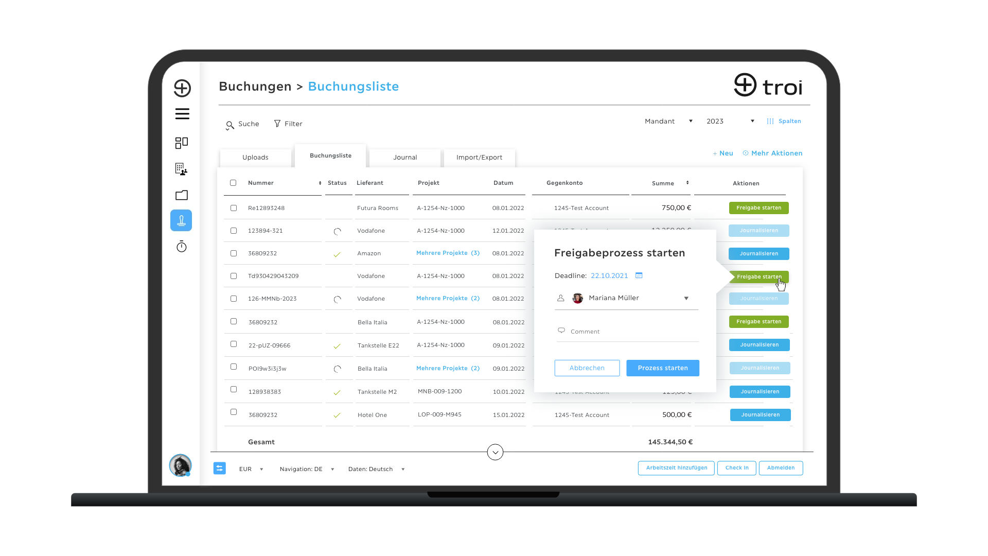 Troi Screenshot 2023 Buchhaltung-Freigabe
