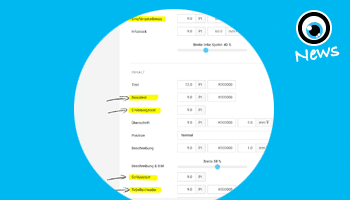 MOCO News: Neue Layout-Einstellungen