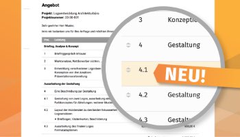 ProSonata News: Unterpositionen für Angebote und Rechnungen