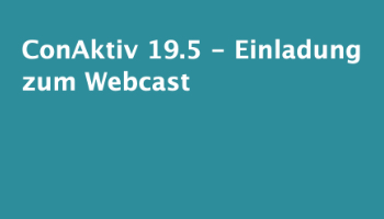 Einladung zum ConAktiv-Webcast