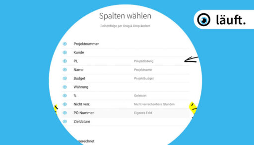 Moco im Agentursoftware-Guide: Projektliste individualisieren