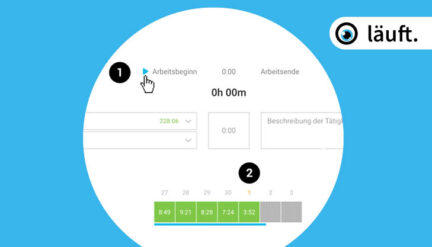 MOCO News: Arbeitszeit per Klick starten und stoppen