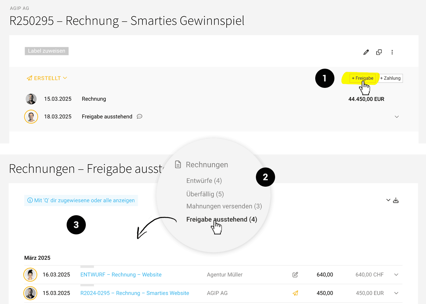 Screenshot MOCO-rechnungsfreigabe-freigabeprozess-rechnungen-ausgangsrechnungen