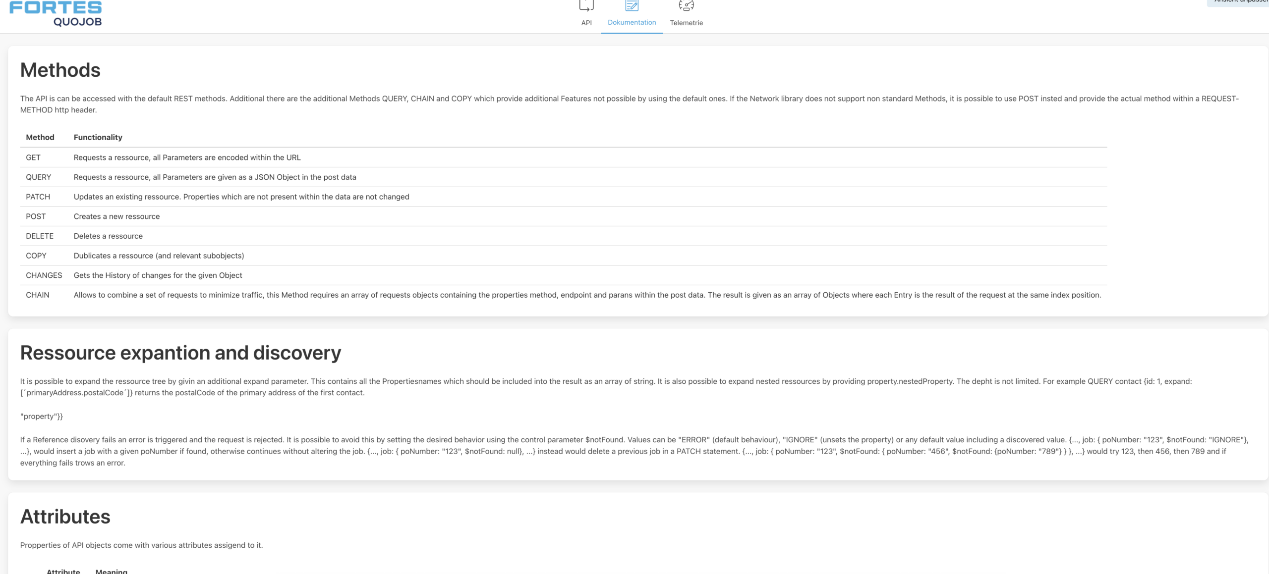 Fortes QuoJob Screenshot API
