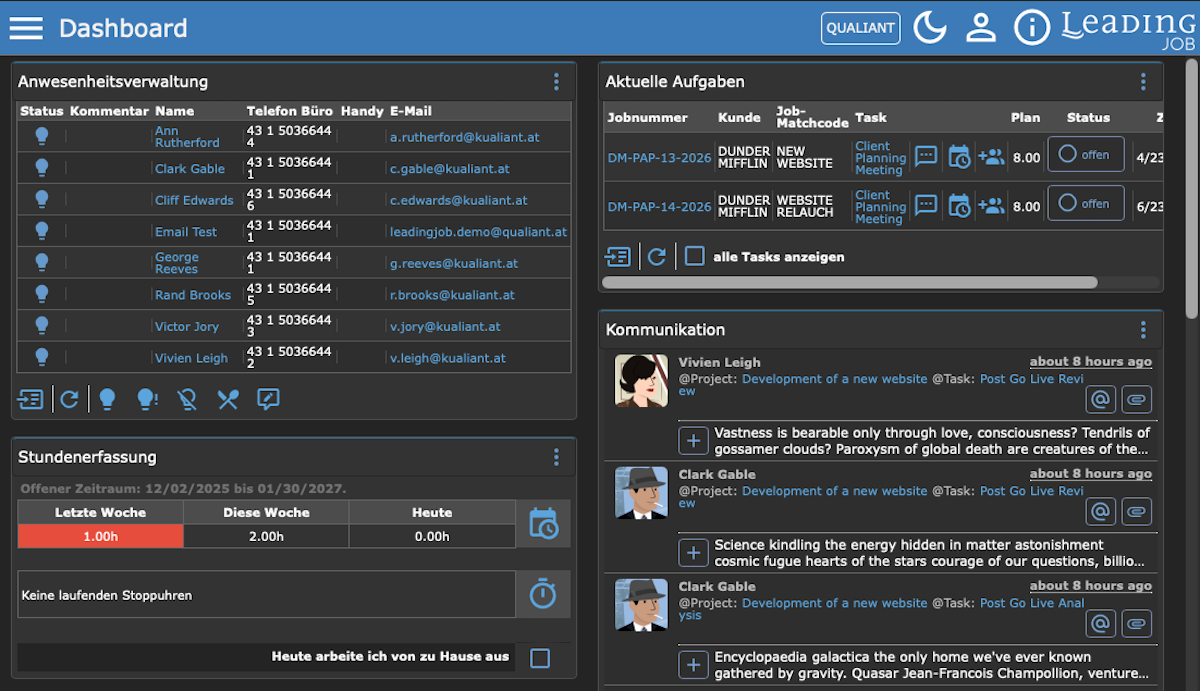 Leading Job Dark Mode Screenshot