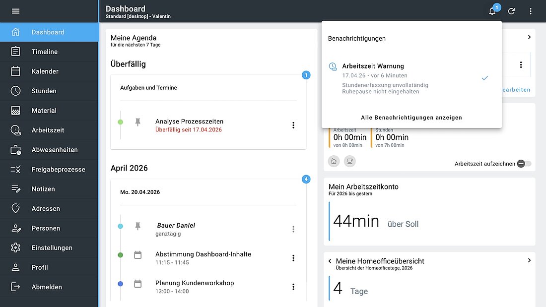 easyJOB 8.0: Screenshot2 easyJOB NEO Arbeitsoberfläche
