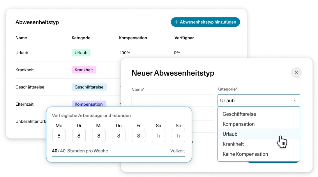OS/ News Screenshot Abwesenheitstyp
