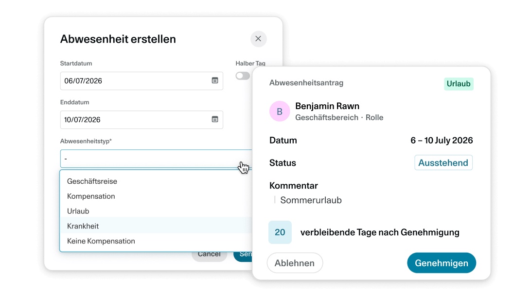 OS/ News Screenshot Abwesenheit erstellen