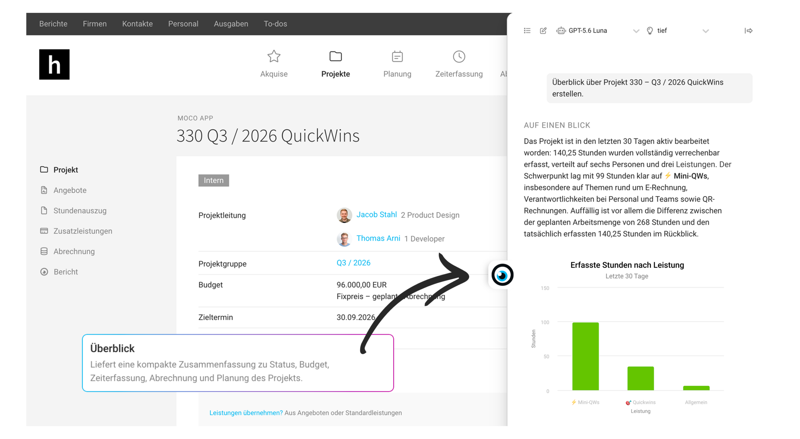 Screenshot AI-Ueberblick