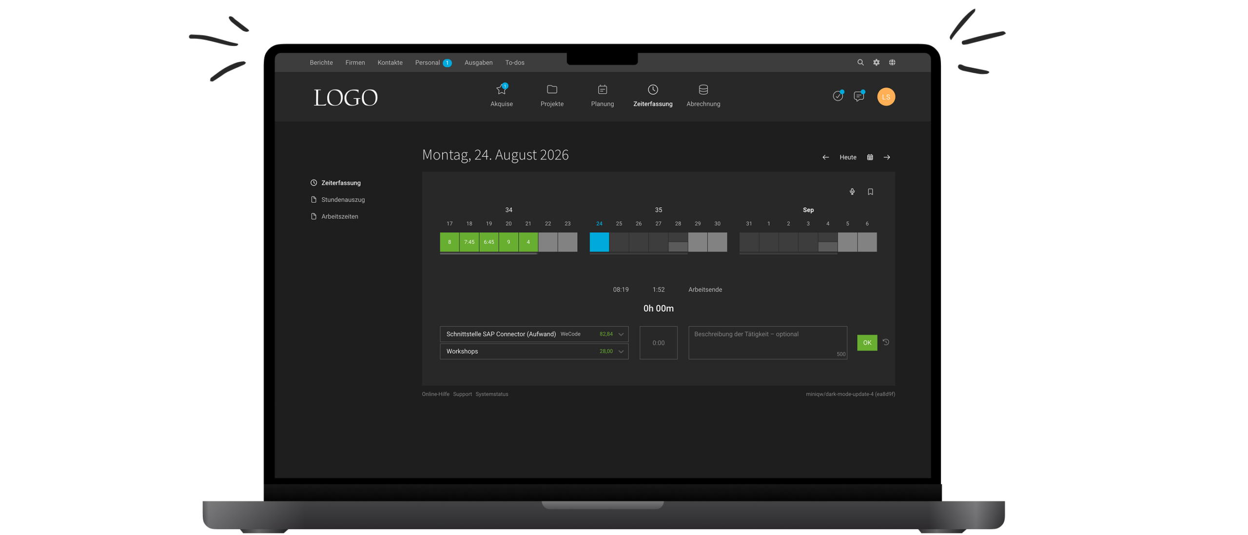 Screenshot MOCO-Dark-Mode